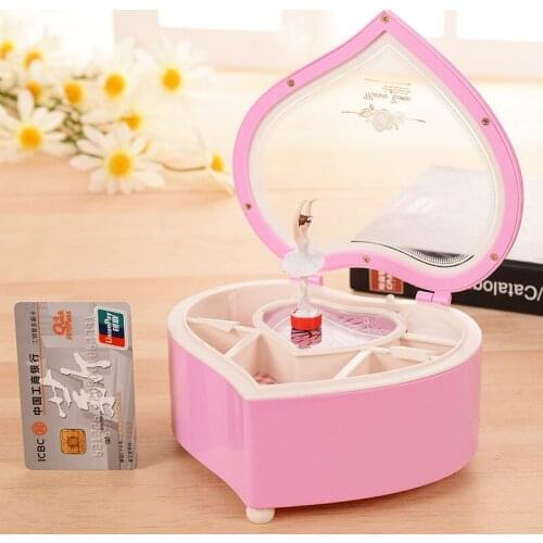 Vintage Music Box Engraved Wooden Music Box Hand Crank Dancing Girl Interesting Kids Christmas Gift Home Ornaments Crafts