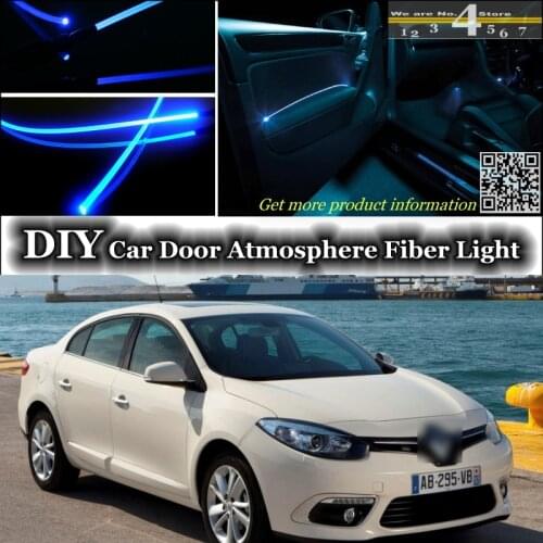 Interior Ambient Light Tuning Atmosphere Fiber Optic Band Lights For Renault Fluence / SM3 Inside Door Panel illumination