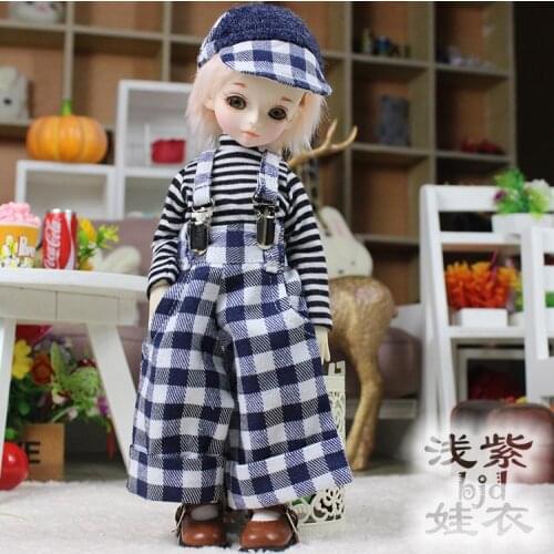 1/6 1/4 1/3 scale BJD T-shirt+vest+pants+hat for SD clothing BJD doll accessories,Not included doll,shoes,wig,accessories 1616