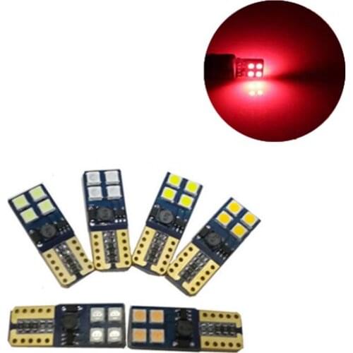 20Pcs Red T10 3030 8SMD 194 168 2825 W5W LED Canbus Error Free Car Bulbs For Clearance Lamps License Plate Light 12V 24V