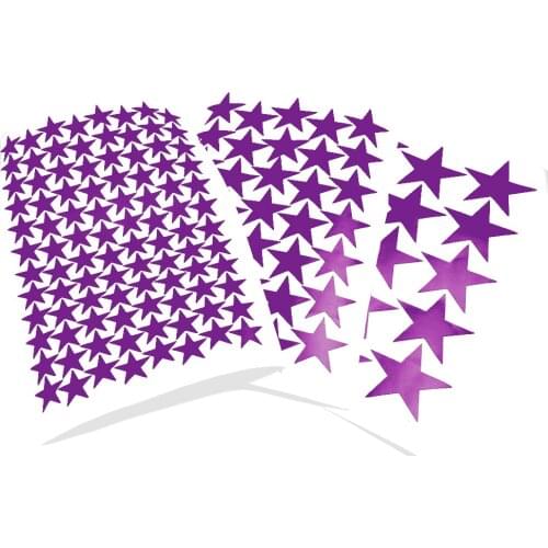 3/5/7cm Matte Vinyl Purple Color Stars Wall Stickers Die Cut Kids Room Home DIY Wall Art Decals Baby Nursery Bedroom Decor