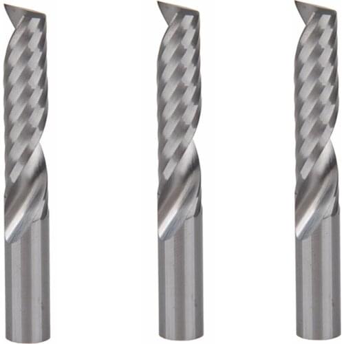 3pcs 8mm x 32mm High Quality cnc bits single flute Spiral Router Carbide End Mill Cutter Tools