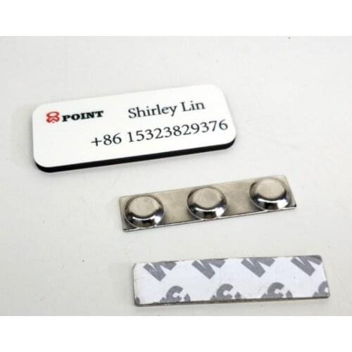 39*76*3mm Rectangle Badge With Magnet MDF Sublimation Name Tag for Work DIY Blanks Name Card Badge SN3744