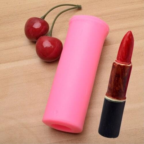 3D Makeup Design Lipstick Fondant Cake Molds 3D Silicone Candle Chocolate Candy Decorative baking Bakeware Mould