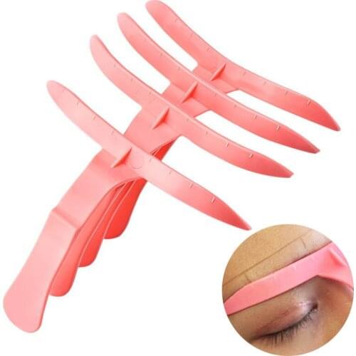 4style/set Pink Tattoo Microblading Eyebrow Shaper Template Stencil Rulers Eyebrow Grooming Stencil Kit Template Makeup Shaping