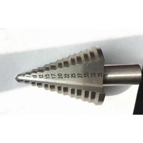 5-35MM (13 Steps 5,7,10,12,15,17,20,22,25,27,30,32,35MM) Step Drill Bit Conduit Installation HSS4241 Industrial Free Shipping