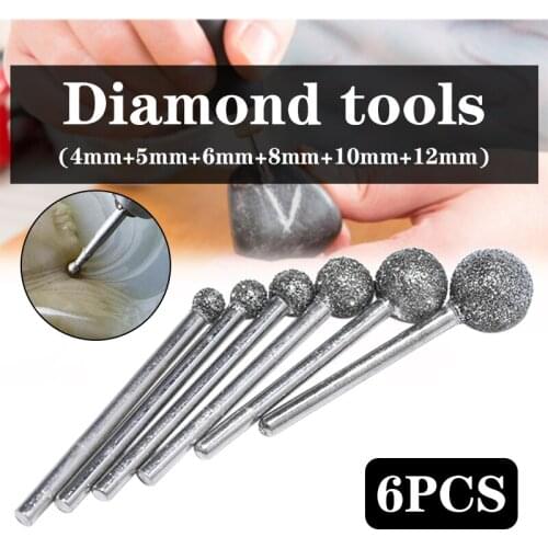 6Pcs/Lot Round Diamond Grinding Wheel For Dremel Rotary Tool Diamond Tools For Granite Diamond Burs Dremel Tools Accessories