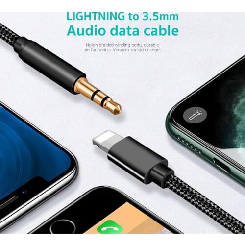 For iPhone Android 3.5mm Jack Aux Cable Car Speaker Headphone Adapter for Audio Splitter Cable for iOS Android