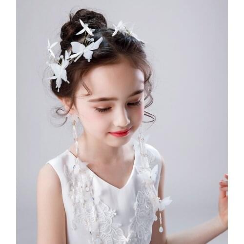 Childrens Headdress Girls Butterfly Head Flower Party Show Catwalk Photography Hair Accessories Cdren Birthday Accessories