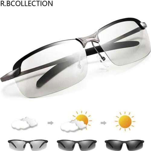 Photochromic Polarized Sunglasses Unisex Discoloration Lens Eyewear Men Anti Glare Glasses Women HD Outdoor Sport Biker Goggles
