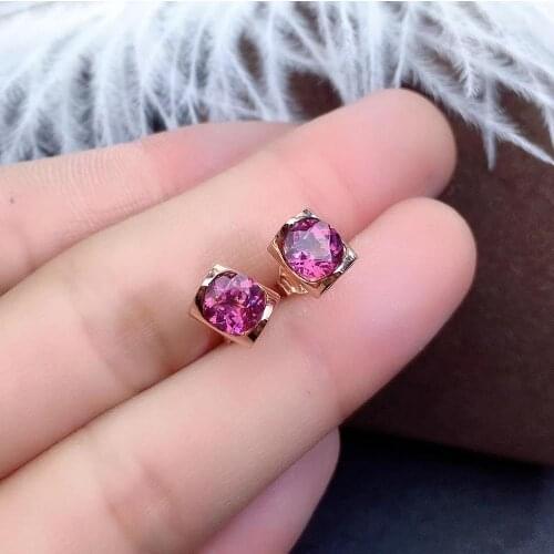 Garnet Earring Natural And Real Garnet Earring 925 sterling silver Fine jewelry Garnet Earring