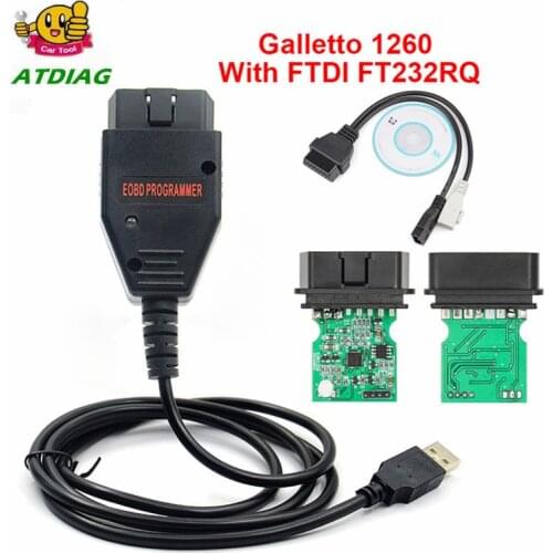 Galletto 1260 ECU Chip Tuning Tool EOBD/OBD2/OBDII Flasher Galleto 1260 ECU Flasher with FTDI FT232RQ engine tuning