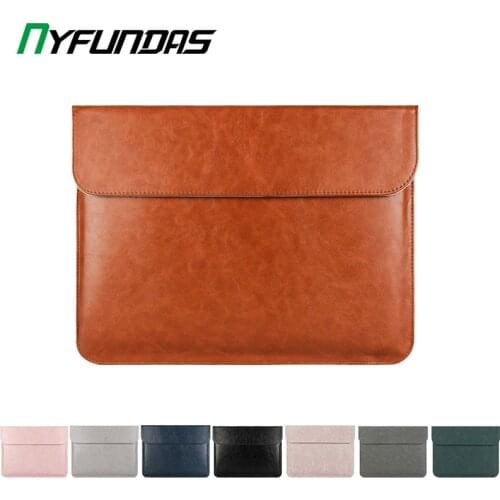 Leather Laptop Bag Case Cover Computer Sleeve for 11 11.6 12 13 13.3 15 15.6 15.4 16 inch MacBook Pro Mac Book Air Accessories