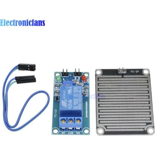 Diymore 12V Raindrops Controller Module Rain Sensor Relay Module For Arduino Foliar Moisture M35 Monitor Weather