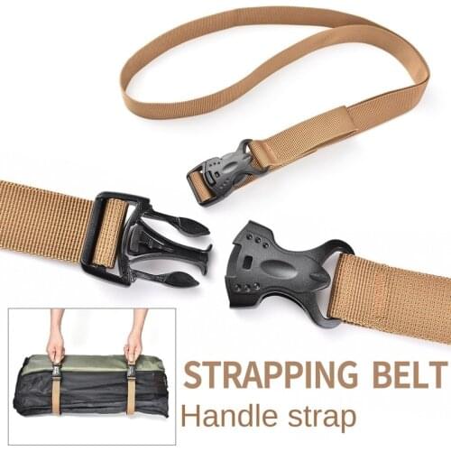 Outdoor luggage binding belt double insurance buckle type suitcase packing safety belt cargo strapping fixed lashing rope
