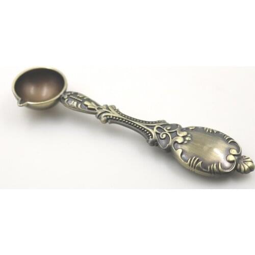 New Hot Fashion Vintage Peacock metal Wax Spoon for wax beads 11cm Hight quality Sellado Sax palillo sello de la cera de Sellos