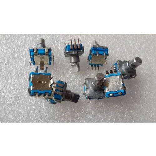 Original new 100% DVD car navigation volume potentiometer with switch 360 degree encoder 30 bit step shaft length 10mm