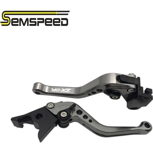 SEMSPEED ZX-6R Logo CNC Adjustable Motorcycle Brake Clutch Levers For Kawasaki ZX6R ZX6R/636 2007 2008 2014-2017 2018 2009 2010