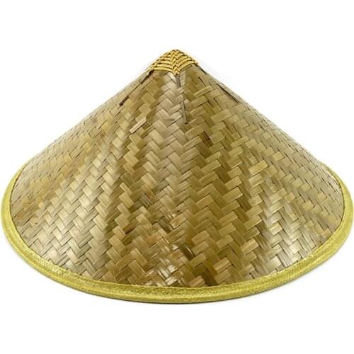 Adult Deluxe Coolie Hat, Bamboo, Oriental Hat, Unisex