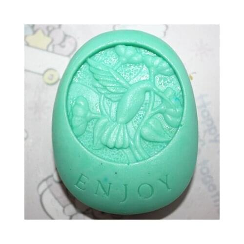 C298 The bird Art Silicone Soap mold Craft Molds DIY Handmade soap molds Product Photo