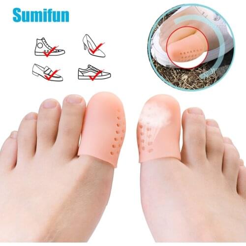 6pcs/3pairs Silicone Soft Breathable Big Toe Protector Thumb Care Foot Corns Blisters Toe Cap Cover Pedicure Health Care D2863