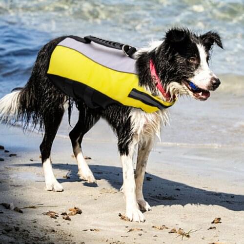 Dog Life Jacket Vest Pet Safety Clothes Swimming Preserver Reflective Pets Swimwear Suit Harness for Small Medium Large Dogs