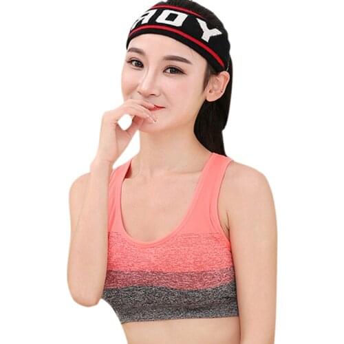 Sports Bra High Stretch Breathable Top Fitness Women Padded for Running Yoga Gym Seamless Crop Bra Gradient Sport Bra