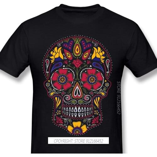 Mexican Sugar Skull Funny 2021 Popular New Arrival TShirt Day Of The Dead Oversize Cotton Shirt For Men T-Shirt