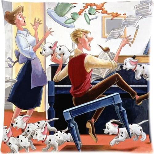 101 Dalmatians Cushion Cover Home Car Decorative throw pillows Case New Arrival Custom Polyester Almofada Cover