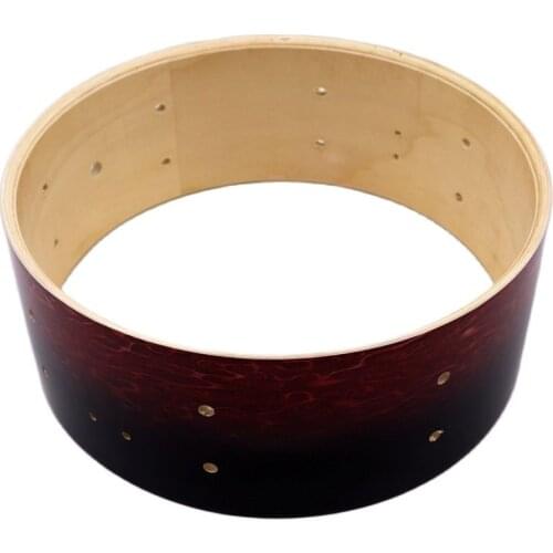 14inch Diameter 5.5inch Depth Drum Body Snare Drum Shell with Holes 7 Pieces Birch Wood Combine with 45 Degree Bearing Edge 1 Pc