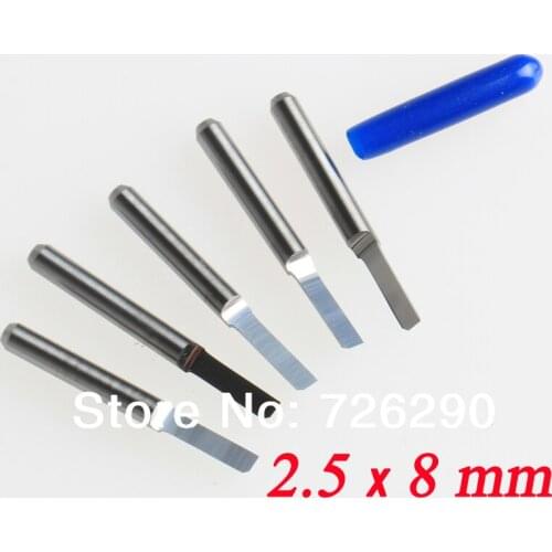 5pcs 1/8 shank diameter half straight bits Flat Bottom CNC Router Tool Cutting Bit Carving Tools 2.5x8mm