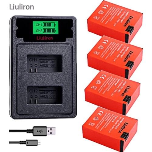 High capacity bateria hero 3 gopro hero3 battery + TYPE-C USB charger+battery case for GoPro go pro Hero 3 3+ camera accessories