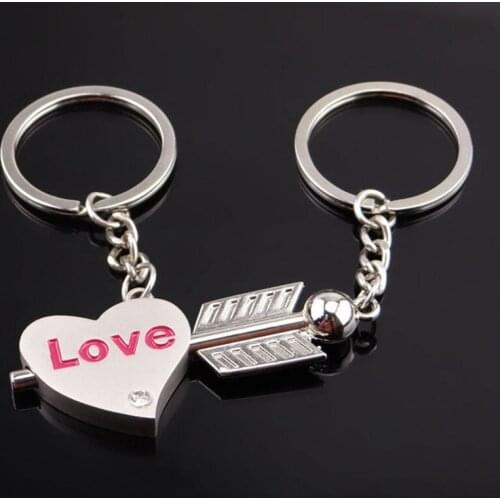 6 Pair/lot Cute Heart Key And Lock Couple Keychain Women Trinket Key Chains On Pants Male Jewelry Wedding Valentines Day Gift