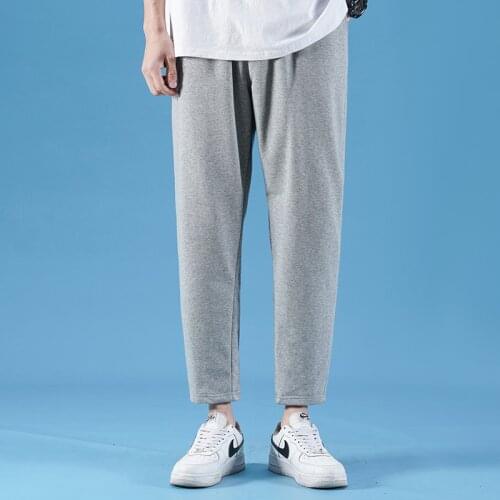 KKSKY Pants Men Sweatpants Joggers Running Man Cotton 2021 Winter Solid Straight Trousers Homme Casual Loose Black Oversized 5XL