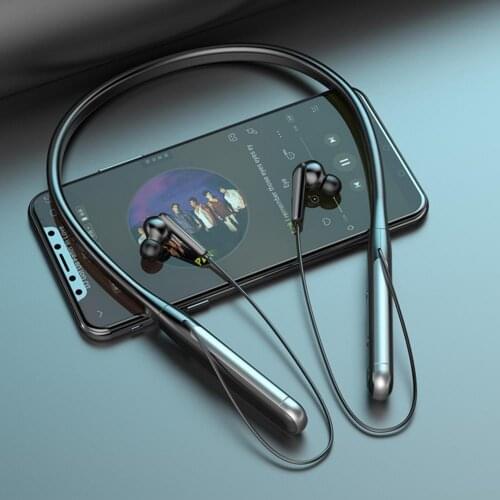 BT96 Bluetooth Neckband Headset Good Sound Quality Large Battery Capacity Earophone In-Ear Wireless Stereo Magnetic Headphone
