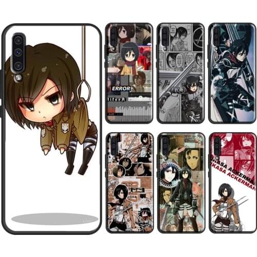 Mikasa Ackerman Attack on titan anime For Samsung Galaxy A50 A70 A40 A10 A51 A71 A31 A41 M51 M31 A12 A52 A20e A21S Phone Cover