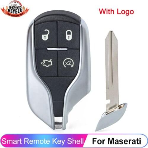 KEYECU Smart Remote Key Case Fob 4 Button for Maserati Ghibli Quattroporte 2014 2015 2016 2017 M3N-7393490
