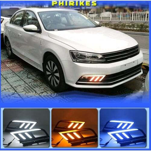 For Volkswagen VW Jetta Sagitar MK6 2015-2018 car styling driving LED DRL Daytime Running Light Daylight