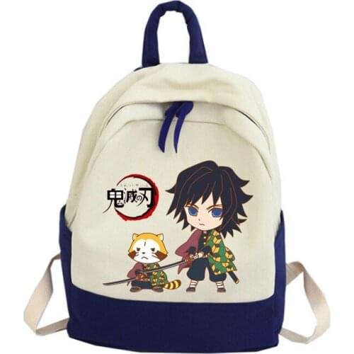 Demon Slayer Canvas Backpack Boy Girl School Should Bags