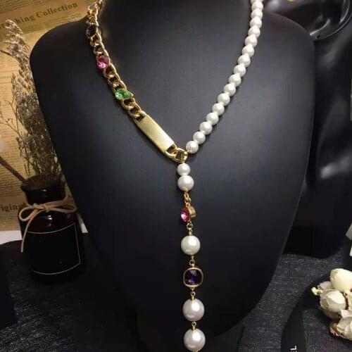 INS Recommends New Pearl Necklace Sweater Chain Sweet Temperament Multi Iayer Necklace Waist Chain Versatile Accessories