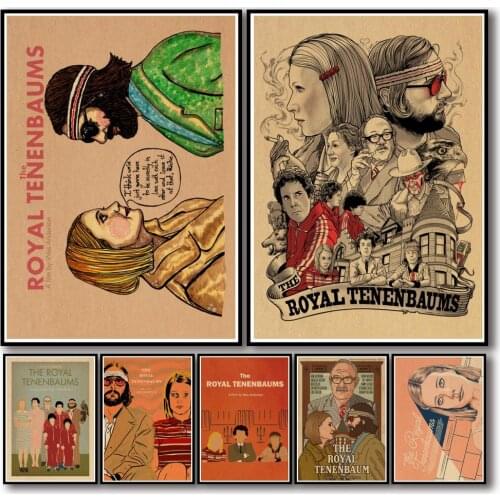 28 Designs The Royal Tenenbaums Kraftpaper Poster Home Decal Art Painting Funny Wall Sticker for Coffee House Bar