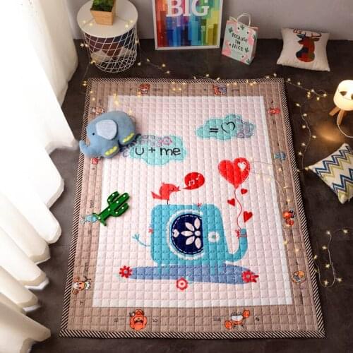 Ins Nordic Style Crawling Mat Baby Kids Play Mat Foldable Soft and Washable Carpet Thick Cloth Childrens Play Carpet Picnic Rug