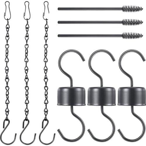 Hummingbird Feeder Hooks Ant Moat for Hummingbird and Oriole Feeding Iron Ant Trap for Feeders 9 Packs Outdoor Hanging