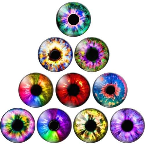 In Pairs Dragon Eyes Cat Eye Doll Toys Eyes Hot Sale8/10/12/14/16/18/20mm Handmade Photo Glass Cabochons DIY Making Accessories