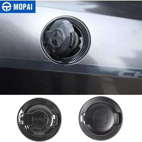 MOPAI Car Stickers for Dodge Challenger 2015+ Carbon Fiber Grain Car Oil Fuel Tank Cover Decor for Dodge Challenger 2015