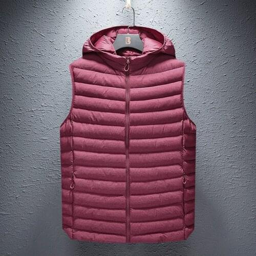 Men Vest Jacket Winter Sleeveless Jacket Men Casual Down Vest Men Warm Thick Hooded Coats Male Cotton Vest