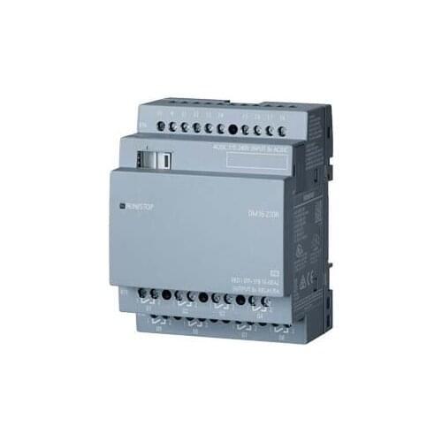 Original SIMATIC 6ED1055-1FB10-0BA2 LOGO! DM16 230R, EXP. MODULE, PU/I/O: 230V/230V/RELAIS, 4TE, 8 DI/8 DO NEW 6ED10551FB100BA2