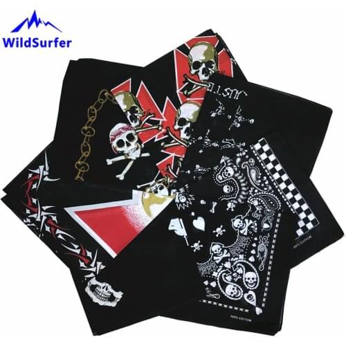 WildSurfer Skull Hiking Scarves Outdoor Cotton Bandana Running Neck Scarf Cycling Balaclava Headwear Headband Fishing Mask FJ05