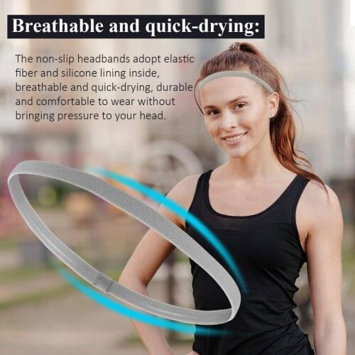 4-piece Sports Headwear Elastic Anti Slip Thick Hair Band For Men And Women Elastic Thin Fitness Yoga Sports Headbands