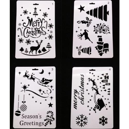 26*17.5cm Christmas Tree Cake Stencil Wedding Party Cake Cookie Mould Cupcake Decoration Template Cake Tool